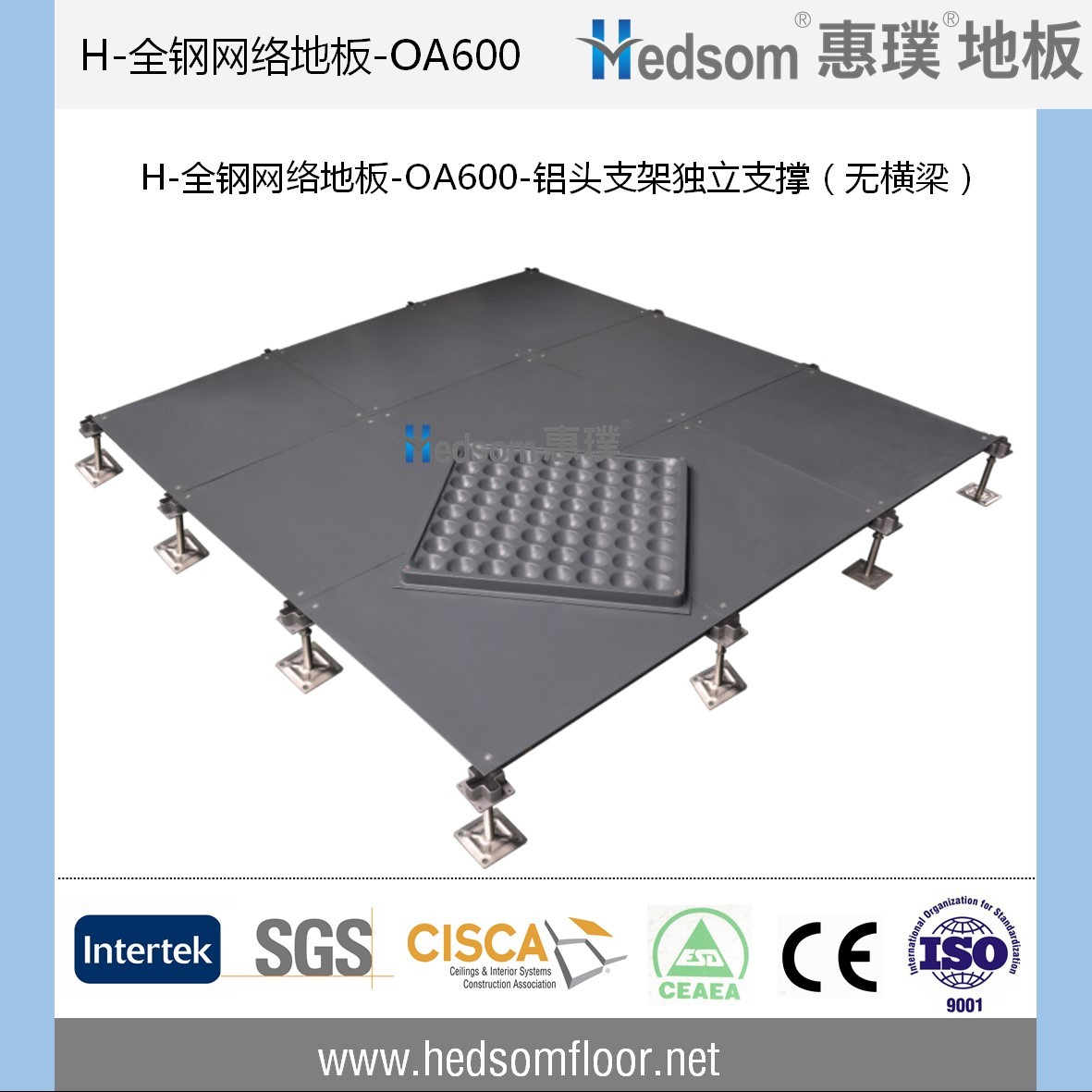 惠璞全鋼網(wǎng)絡地板-OA600-無橫梁 -經(jīng)濟款