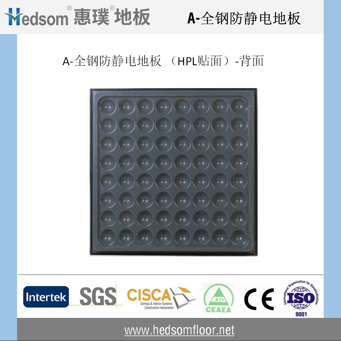 惠璞全鋼防靜電地板-HPL貼面(有邊地板) 惠璞全鋼防靜電地板-HPL貼面(有邊地板)